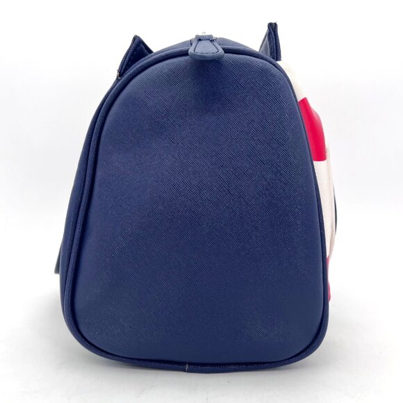 Walt Disney Boutique Handbag Purse Minnie Mouse Polka Dot White Bow Navy Blue - Picture 10 of 16